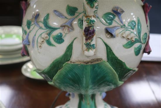 A large Rorstrand pottery vase mounted as a lamp